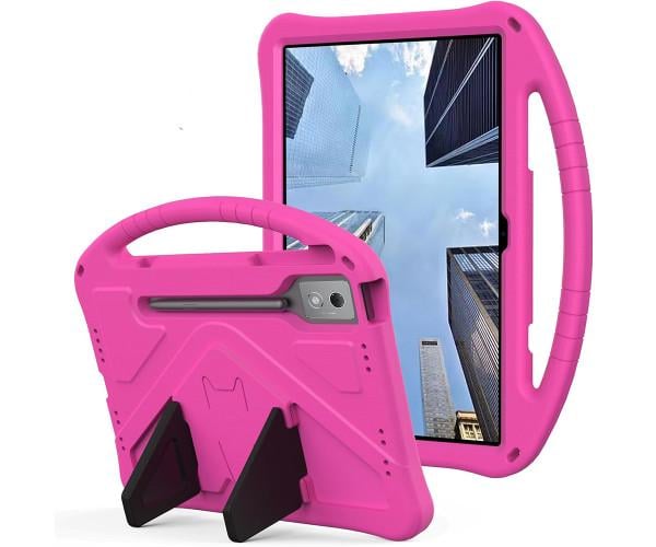 Чехол-накладка Kids with Stand для Lenovo Yoga Tab Plus/Xiaoxin Pad Pro 2025 с ручкой Розовый