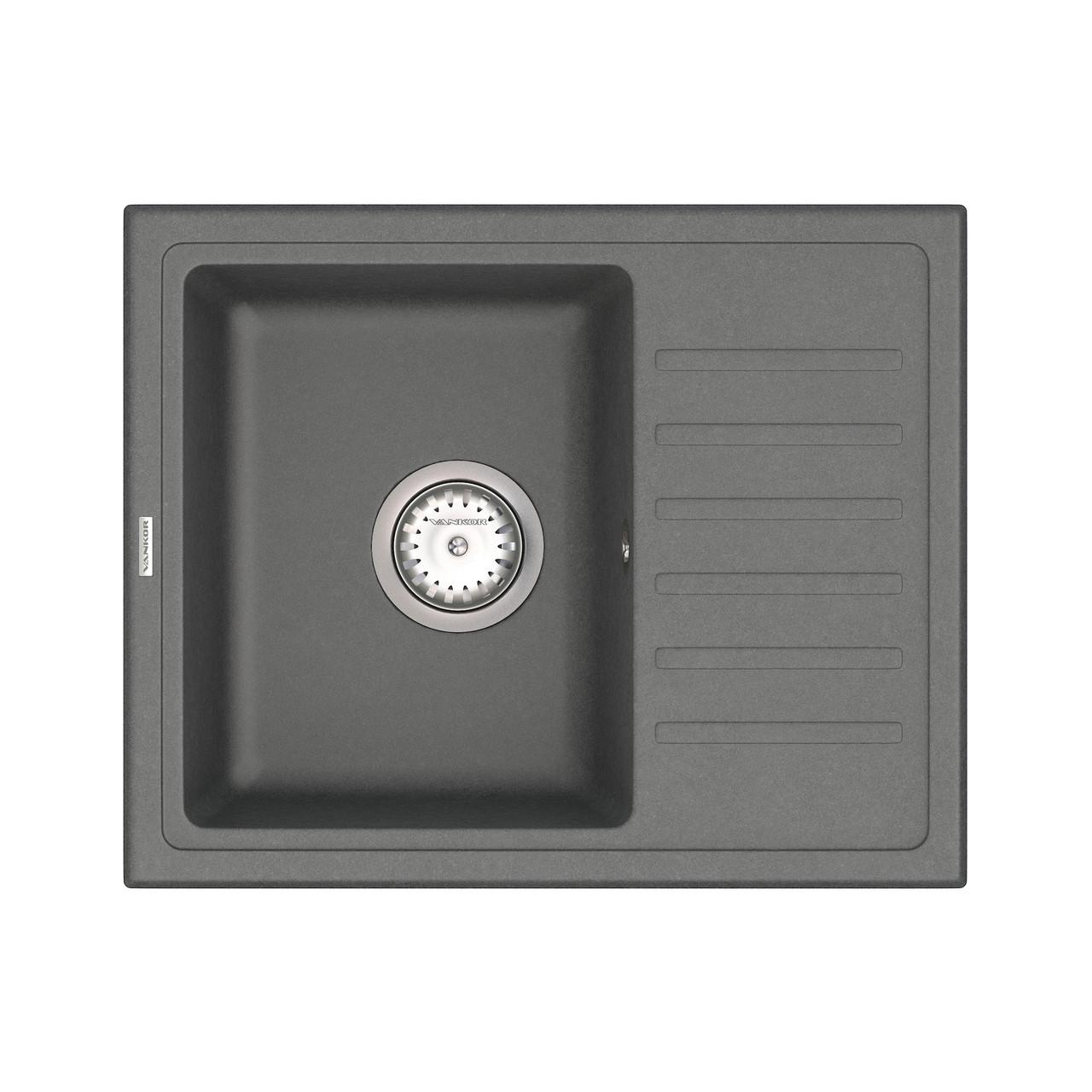 Кухонная мойка с сифоном Lira LMP 02,55 Gray