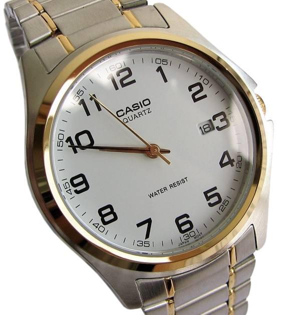 Мужские наручные часы Casio MTP-1188G-7B Timeless Collection со стальным корпусом Белый (2668163648)