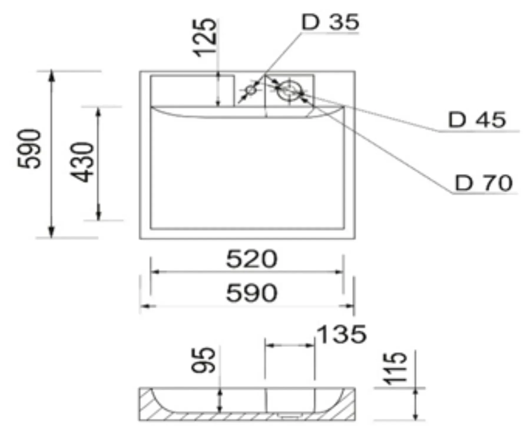 Раковина Qtap Arvin на пральну машину 595x595x115 мм (QTARV2365WHI48575) - фото 6 Раковина Qtap Arvin на пральну машину 595x595x115 мм (QTARV2365WHI48575) - фото 6