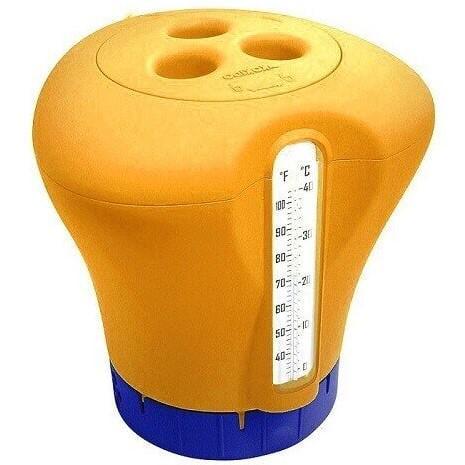 Дозатор плавающий Kokido K619BU оранжевый с термометром.