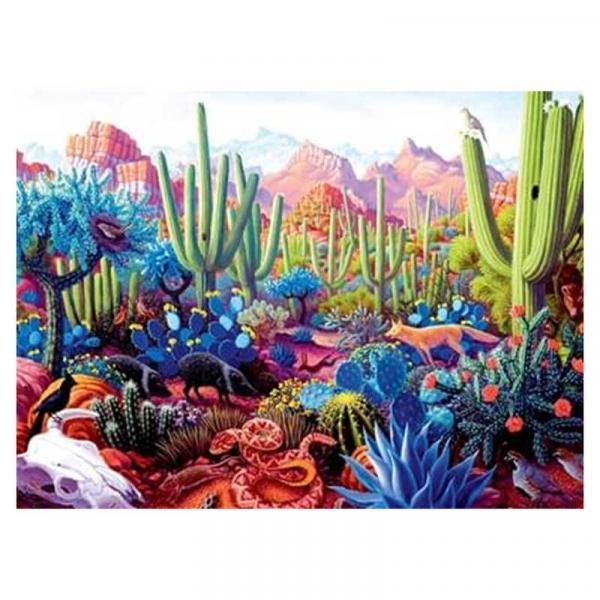 Алмазна мозаїка TK Group Яскраві кактуси 40х30 см з рамкою в коробці (GB76484-mt)