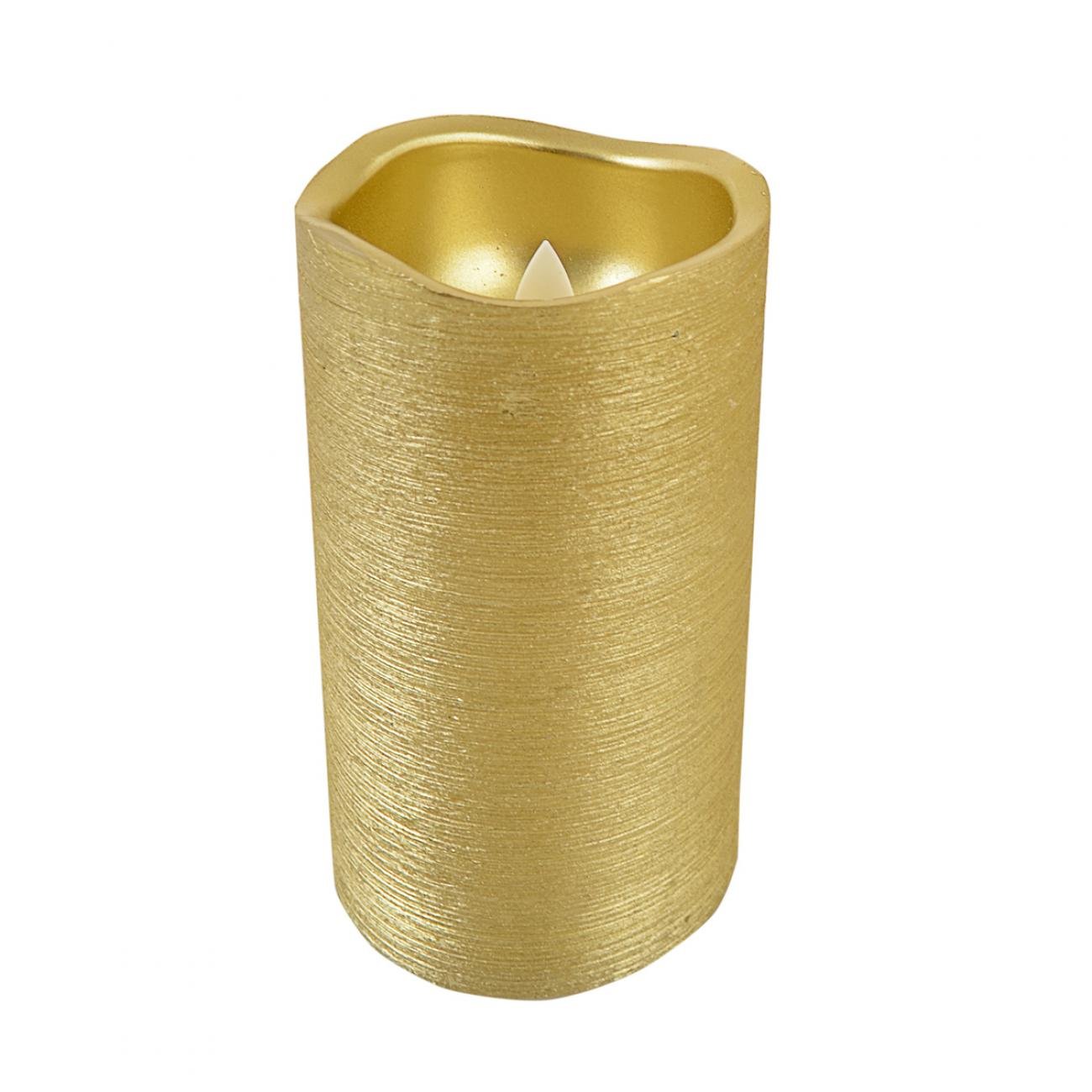 Свеча Yes! Fun LED 7,5х15 см восковая Золотой (0710362)