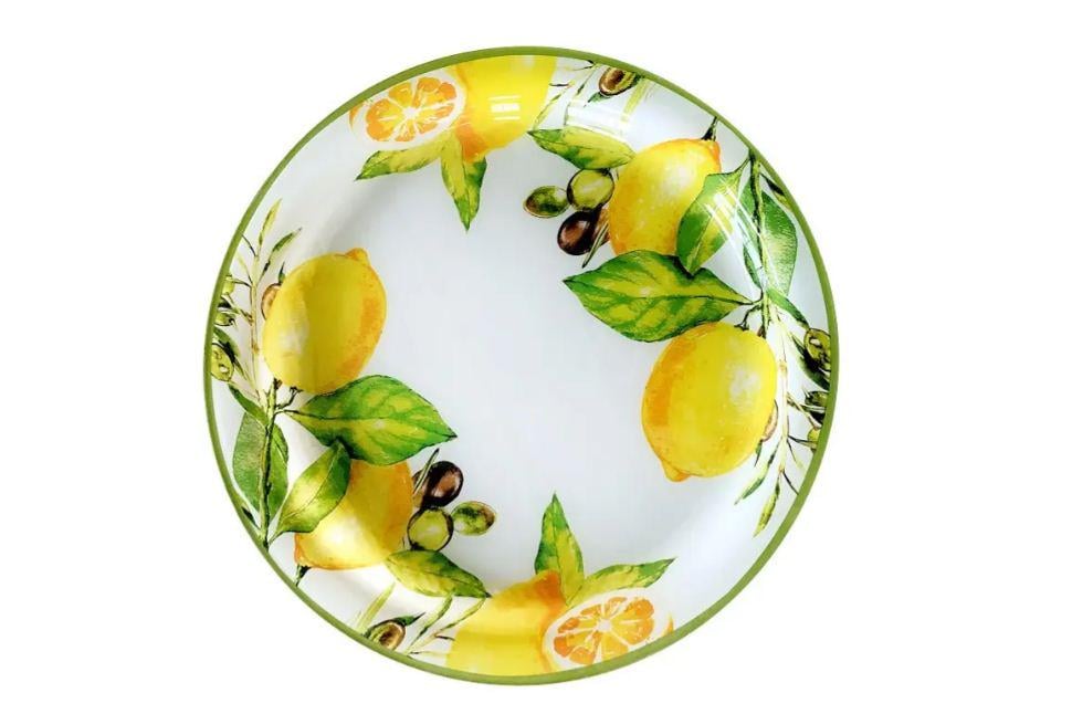 Тарілка скляна для піци та сервірування Helios Classic 37 см (5272)