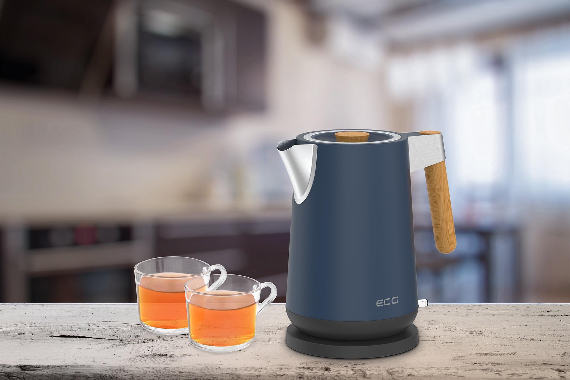 Комплект из электрочайника ECG RK 1768 Strix Timber Petrol и тостера ECG ST 2768 Timber Petrol - фото 10 Комплект из электрочайника ECG RK 1768 Strix Timber Petrol и тостера ECG ST 2768 Timber Petrol - фото 10