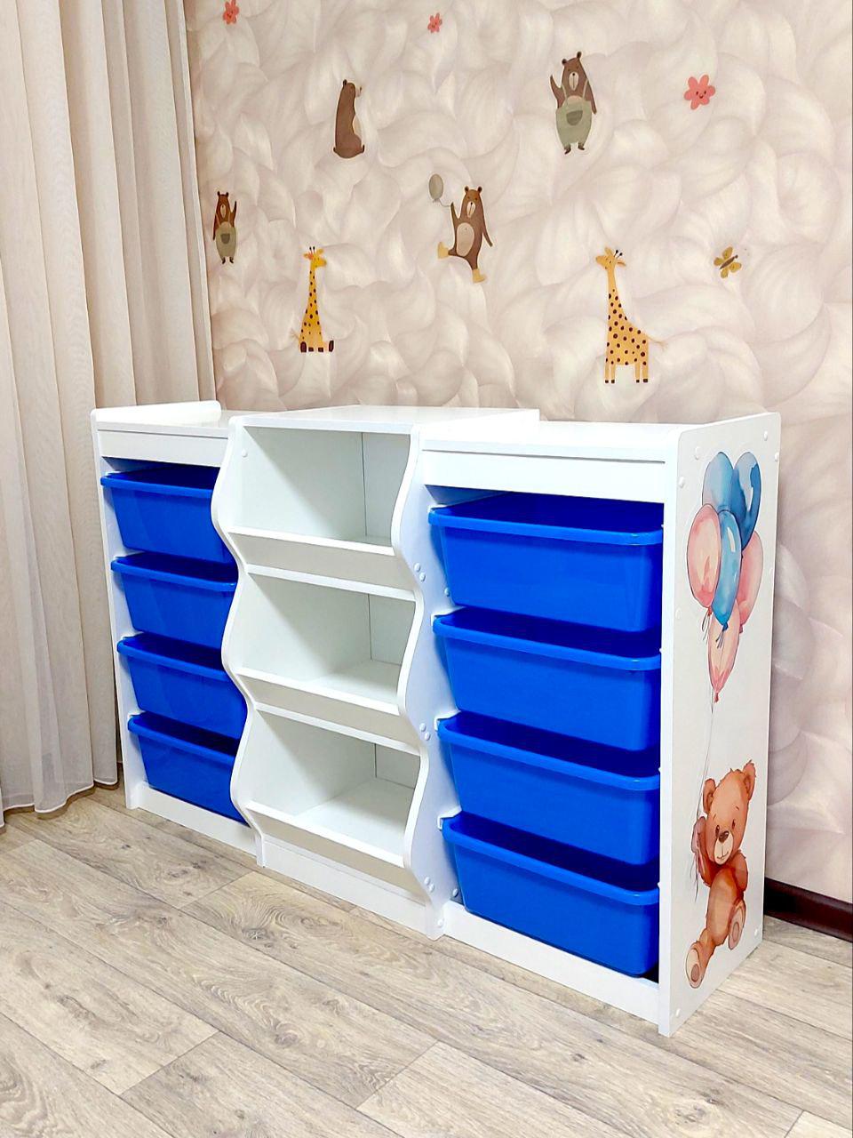 Органайзер для детских игрушек 2в1 с контейнерами и полками - фото 10 Органайзер для детских игрушек 2в1 с контейнерами и полками - фото 10