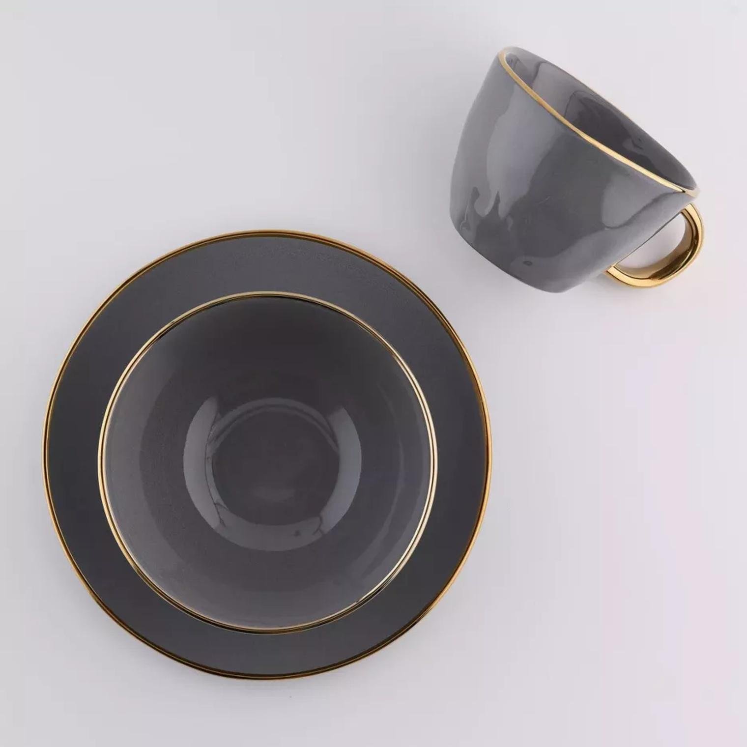 Тарелка десертная DUKA SIREN 21 см Серый (1219880) - фото 4