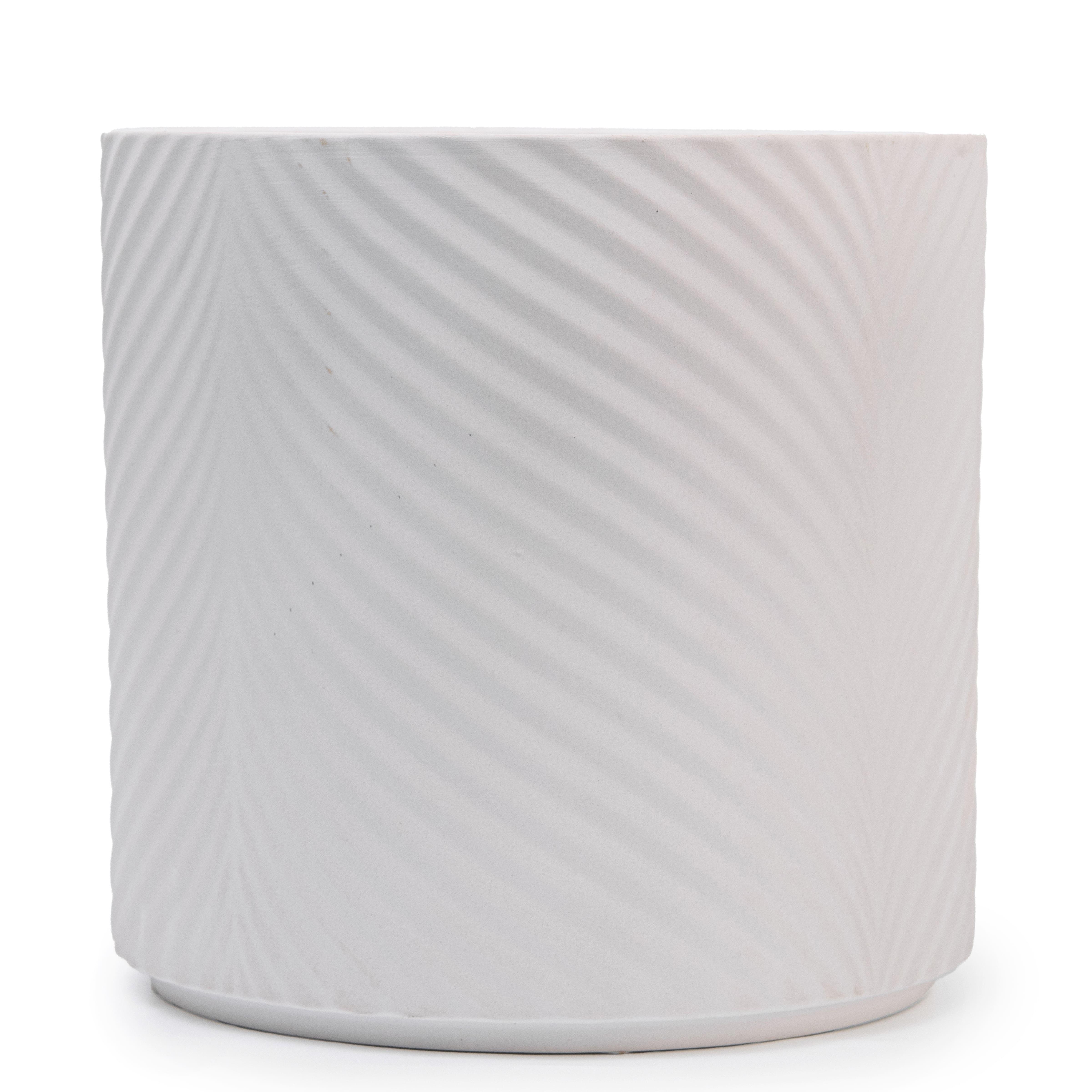 Набор кашпо для цветов керамические elemi Листок круглый 1,3 л/2,3 л/4,5 л Белый (УТ-00094683) - фото 4