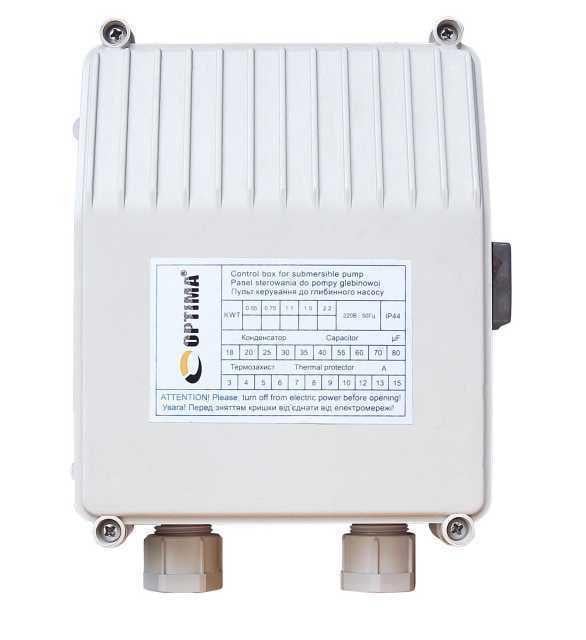 Пульт керування для глибинного однофазного насоса Optima 0,37-2,2 кВт