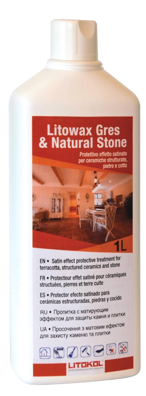 Защитный пропитчик Litokol Litowax Gres & Natural Stone для камня и плитки 1 л (LTWGNS0121)