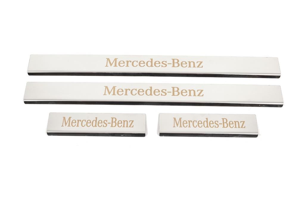 Накладки на пороги Carmos Mercedes C-class W204 2007-2015 гг. нержавеющая сталь 4 шт. Хром (125442) Накладки на пороги Carmos Mercedes C-class W204 2007-2015 гг. нержавеющая сталь 4 шт. Хром (125442)