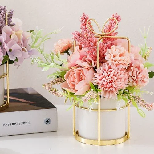 Композиция искусственных цветов в вазоне C00576-2 Розовый - фото 2 Композиция искусственных цветов в вазоне C00576-2 Розовый - фото 2