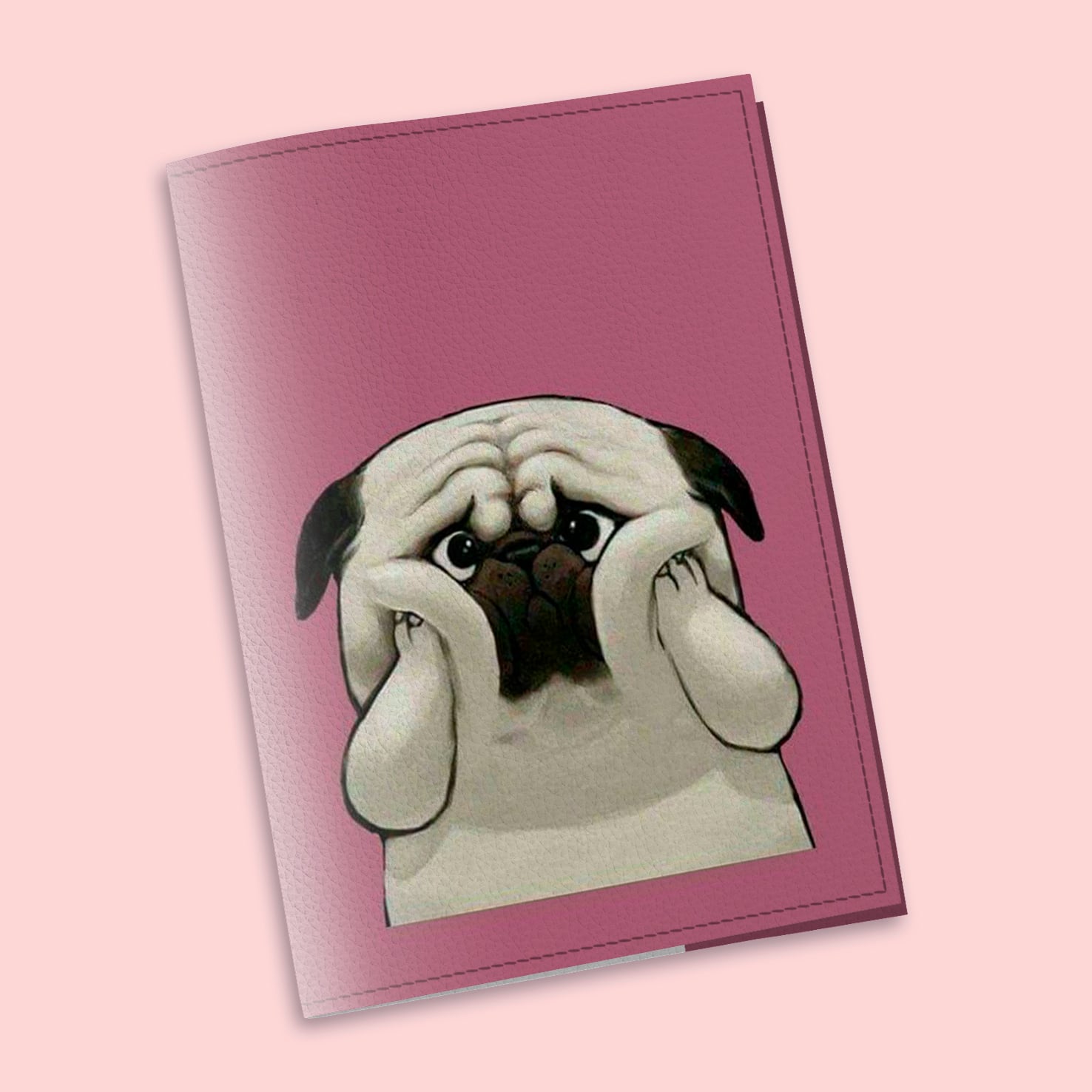 Обложка на паспорт Wall-style The cover Мопс 9,6x13,3 cм (912087)