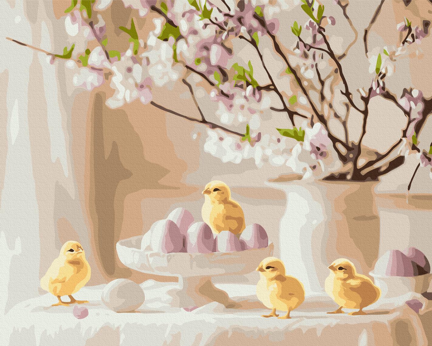 Картина по номерам Brushme Праздничная пасхальная композиция 40x50 см (BS54301)