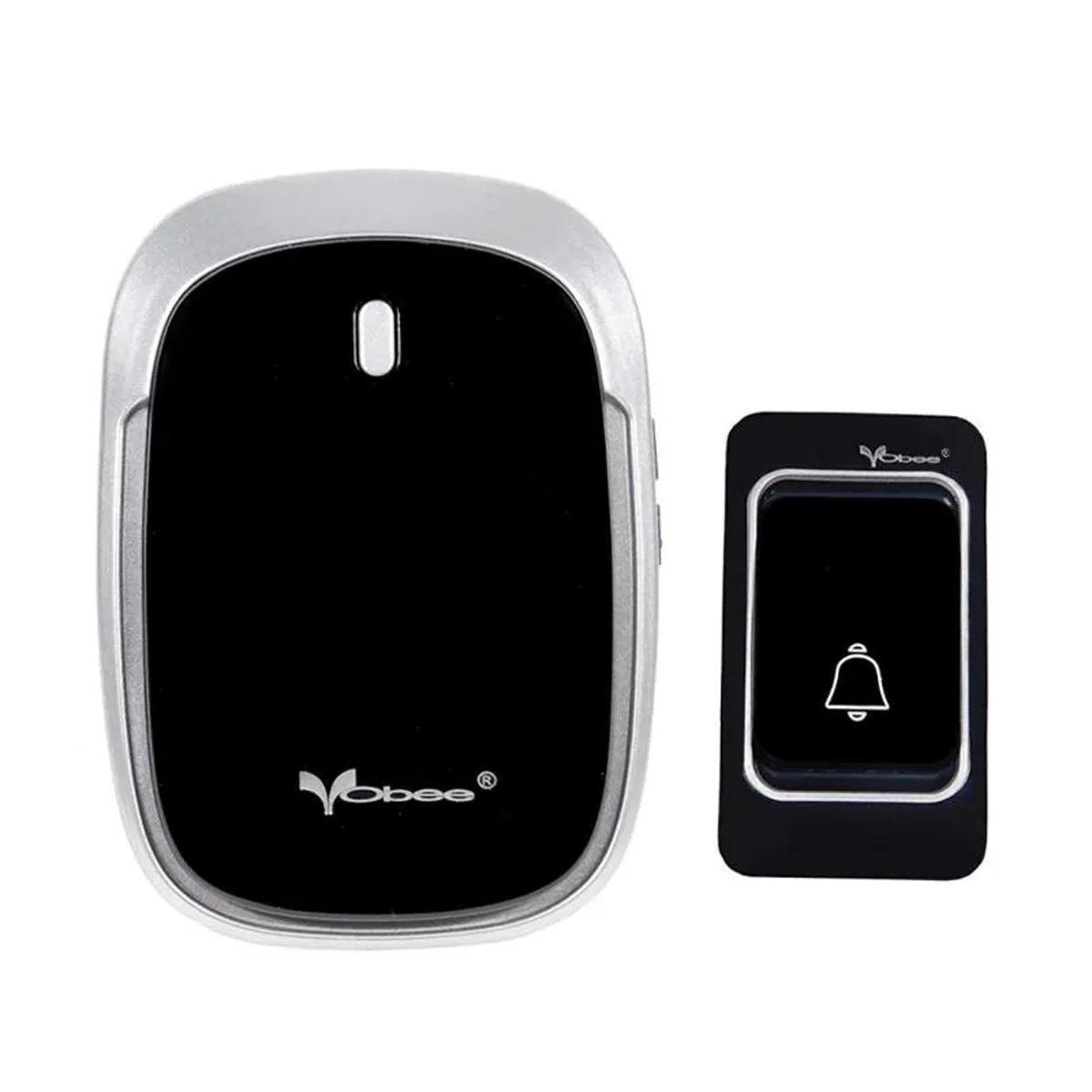 Дзвінок дверний бездротовий Obee GK-05DC WL-643 32 мелодії на батарейках Black/Silver (200279) Дзвінок дверний бездротовий Obee GK-05DC WL-643 32 мелодії на батарейках Black/Silver (200279)