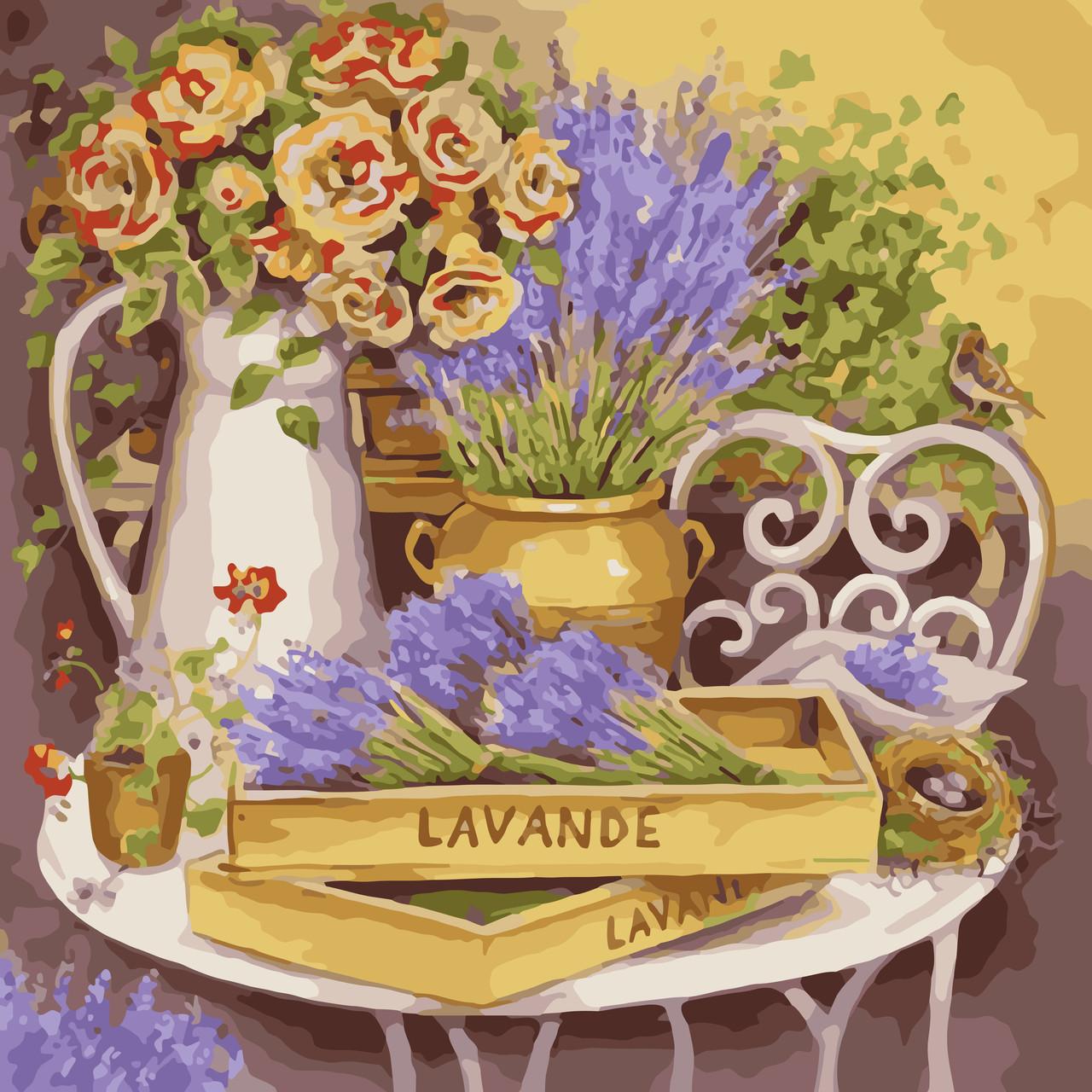 Картина по номерам Идейка Цветы прованса 40x40 см (skl-КНО2030)