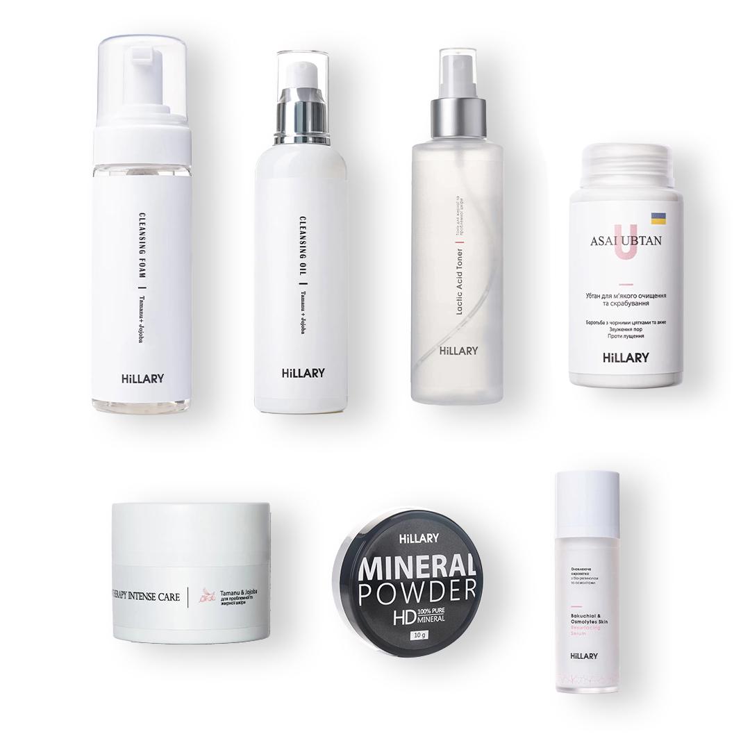 Набір для догляду з матуючим ефектом Hillary стоп жирний блиск (HI-11-537)