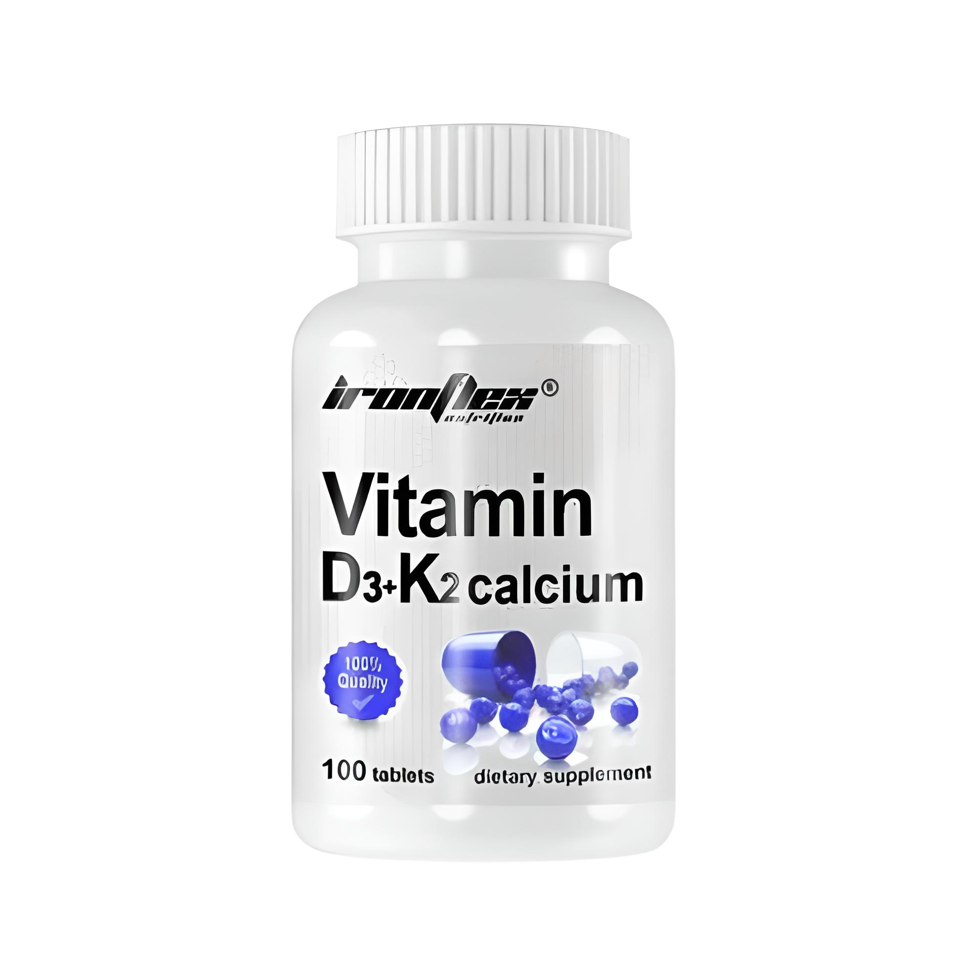 Витамин D3+K2 для спорта IronFlex Vitamin D3 And K2 Calcium 100 Tabs