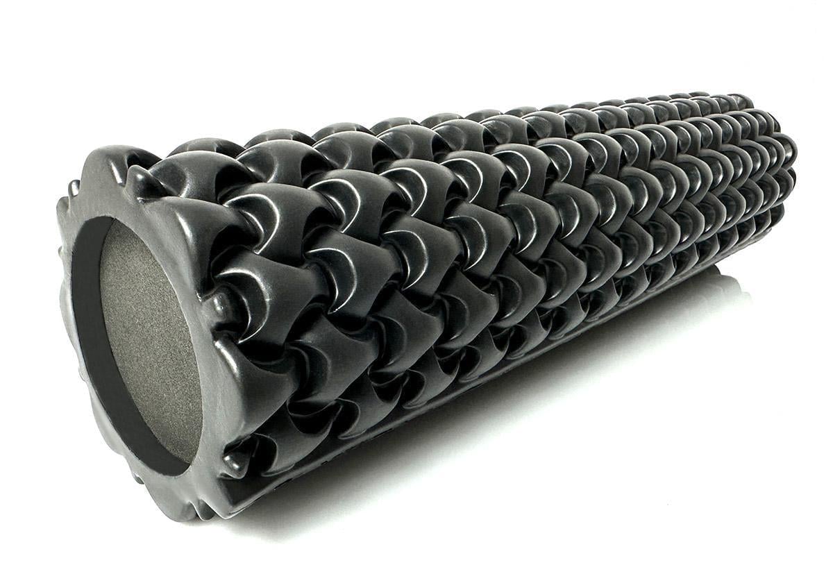 Массажный ролик EasyFit Plexus 45 см Черный (EF-3341-3-Bk)