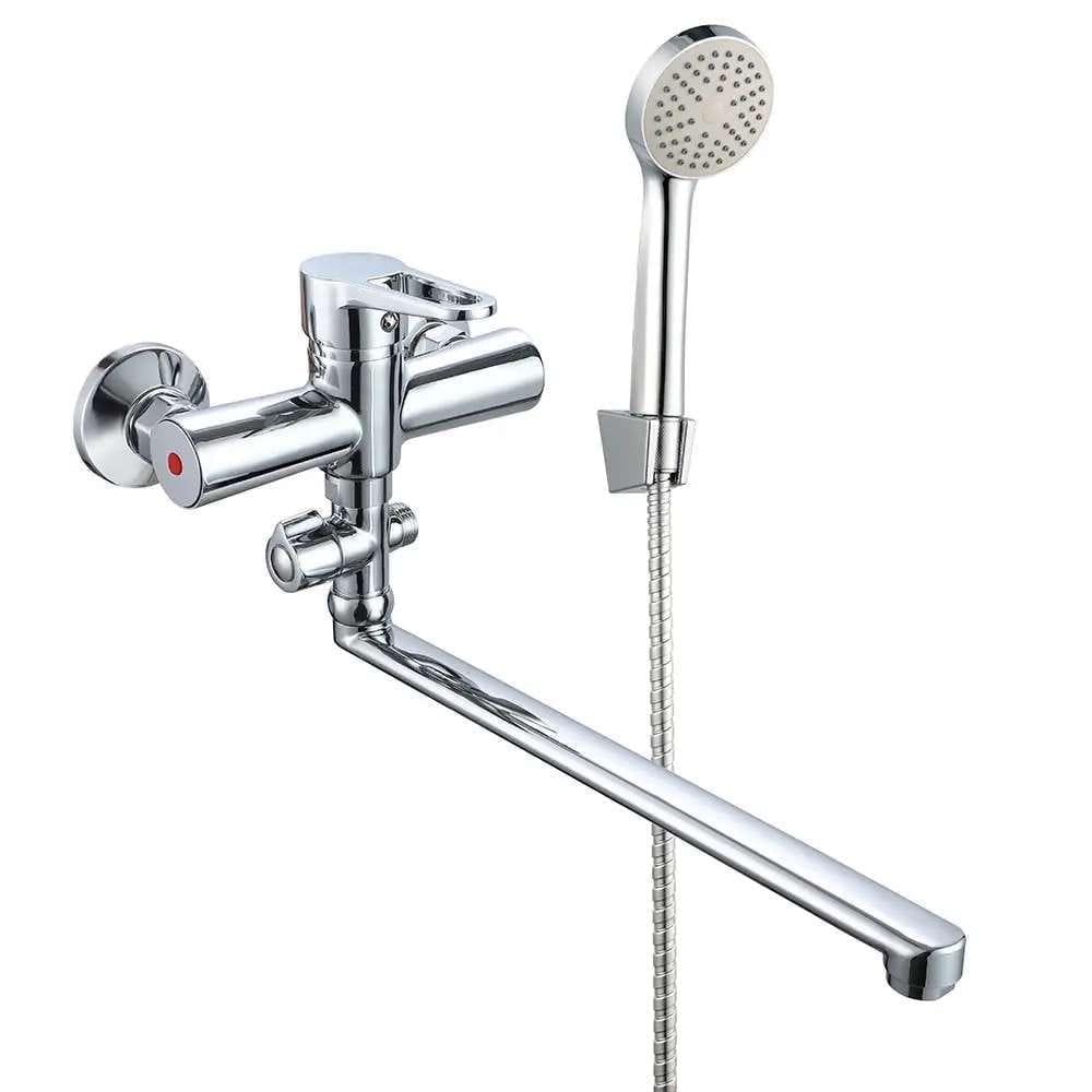 Смеситель для ванны Wezer VRL610-01 однорычажный с ручной лейкой Хром (SQ-1056327)