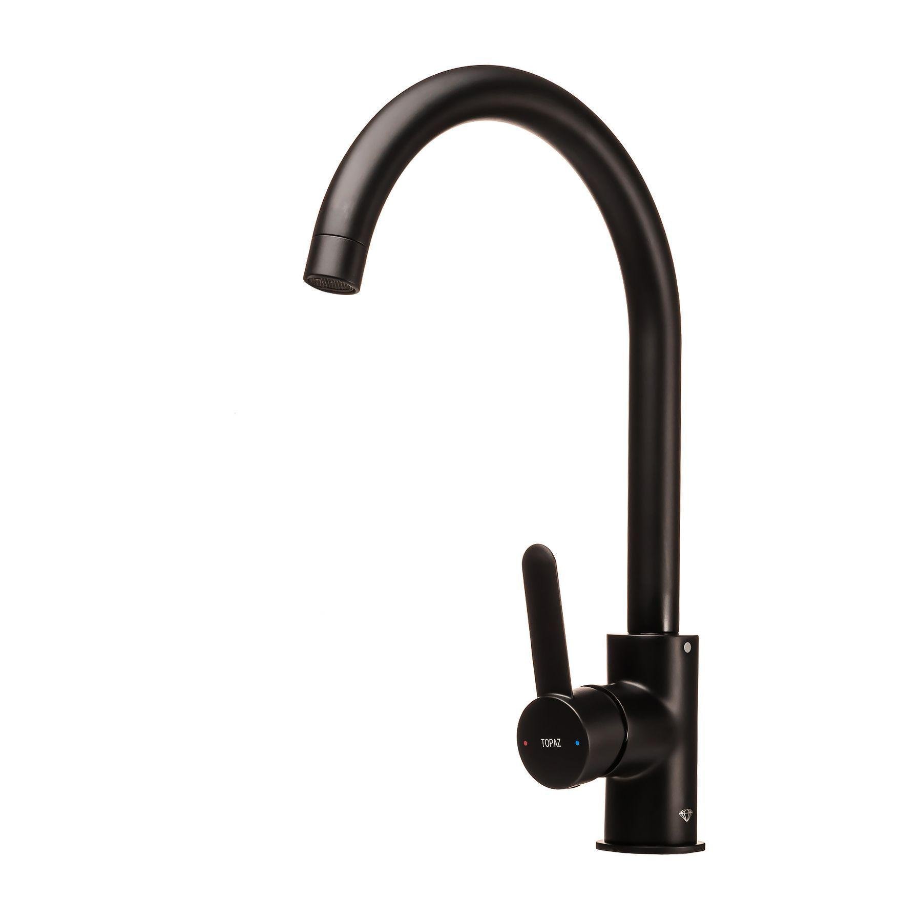 Смеситель для кухни TOPAZ CORSICA TY Черный матовый (18085)