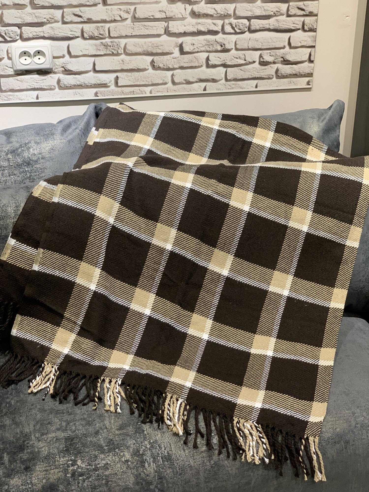 Плед бавовняний Круїз 140х200 см Мокко