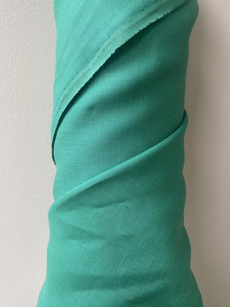 Ткань рубашечно-платьевая LINEN PLUS 100% лен 143 см 1788 Зеленый - фото 8 Ткань рубашечно-платьевая LINEN PLUS 100% лен 143 см 1788 Зеленый - фото 8