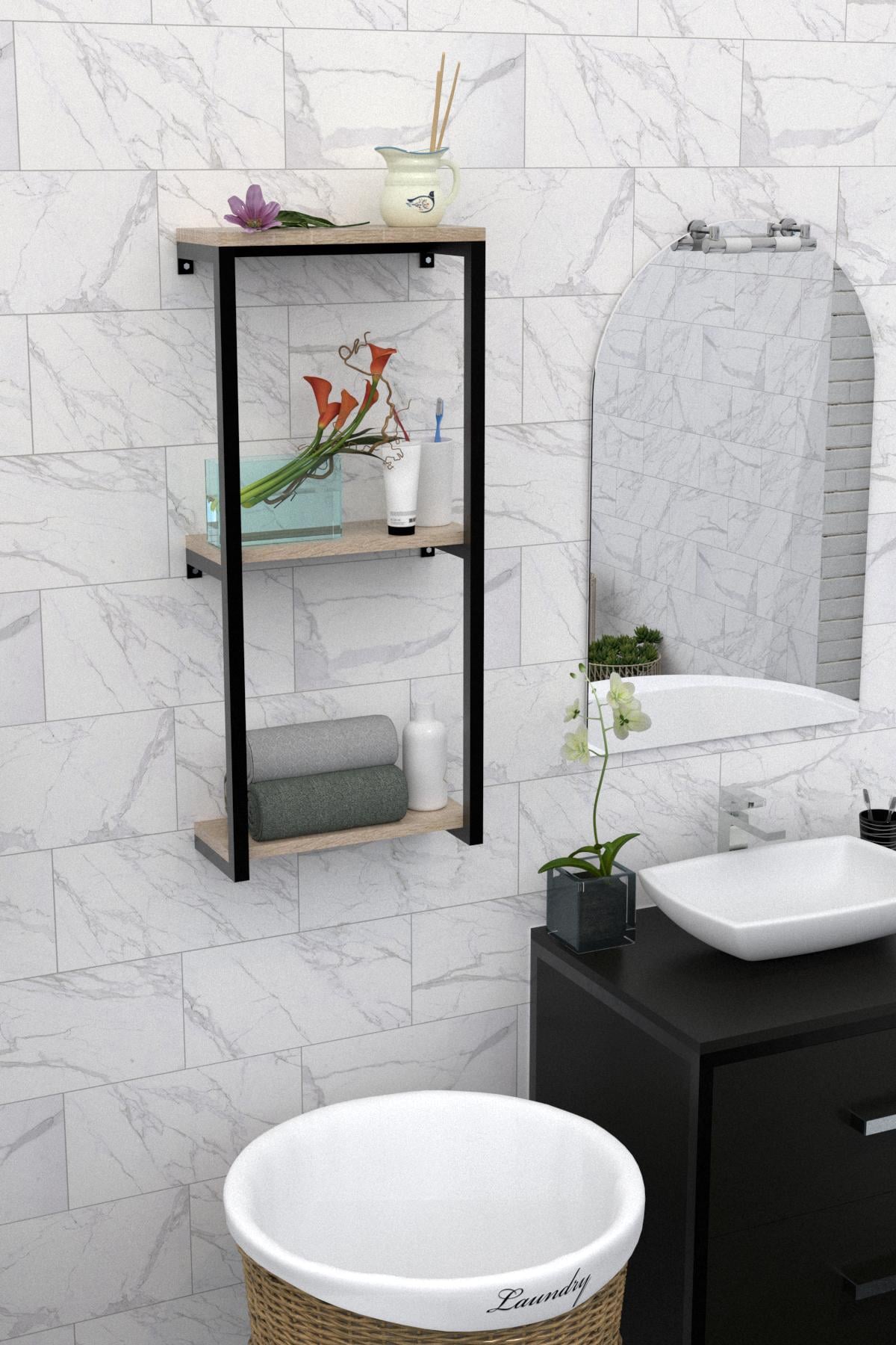 Полка настенная EcoLoft Elevia DSP-1174 в стиле лофт Дуб сонома (DSP-1174-6)