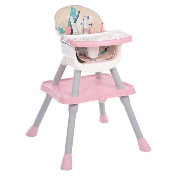 Стульчик для кормления Bambi 3в1 экокожа Розовый (M 5672-8)