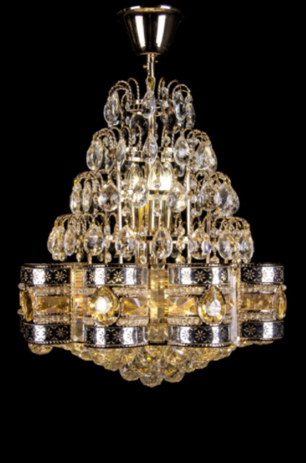 Хрустальная люстра L68071/480/12 Белый/Золото/Желтый (AN000346)