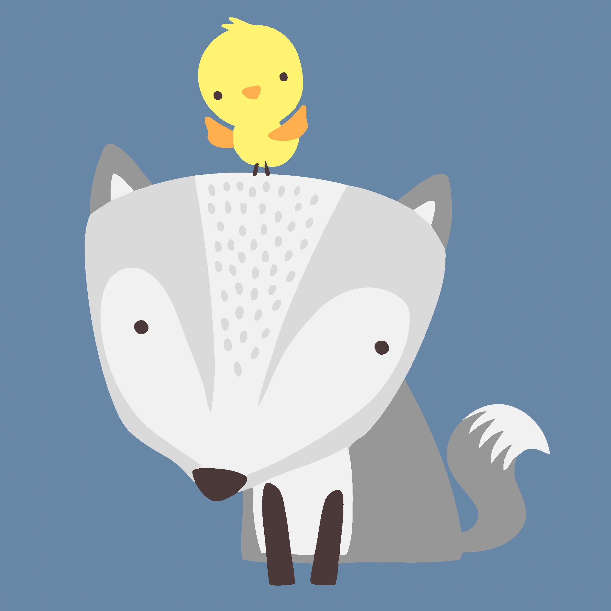 Картина по номерам Strateg Неожиданная дружба 20x20 см (Str-HH7137)