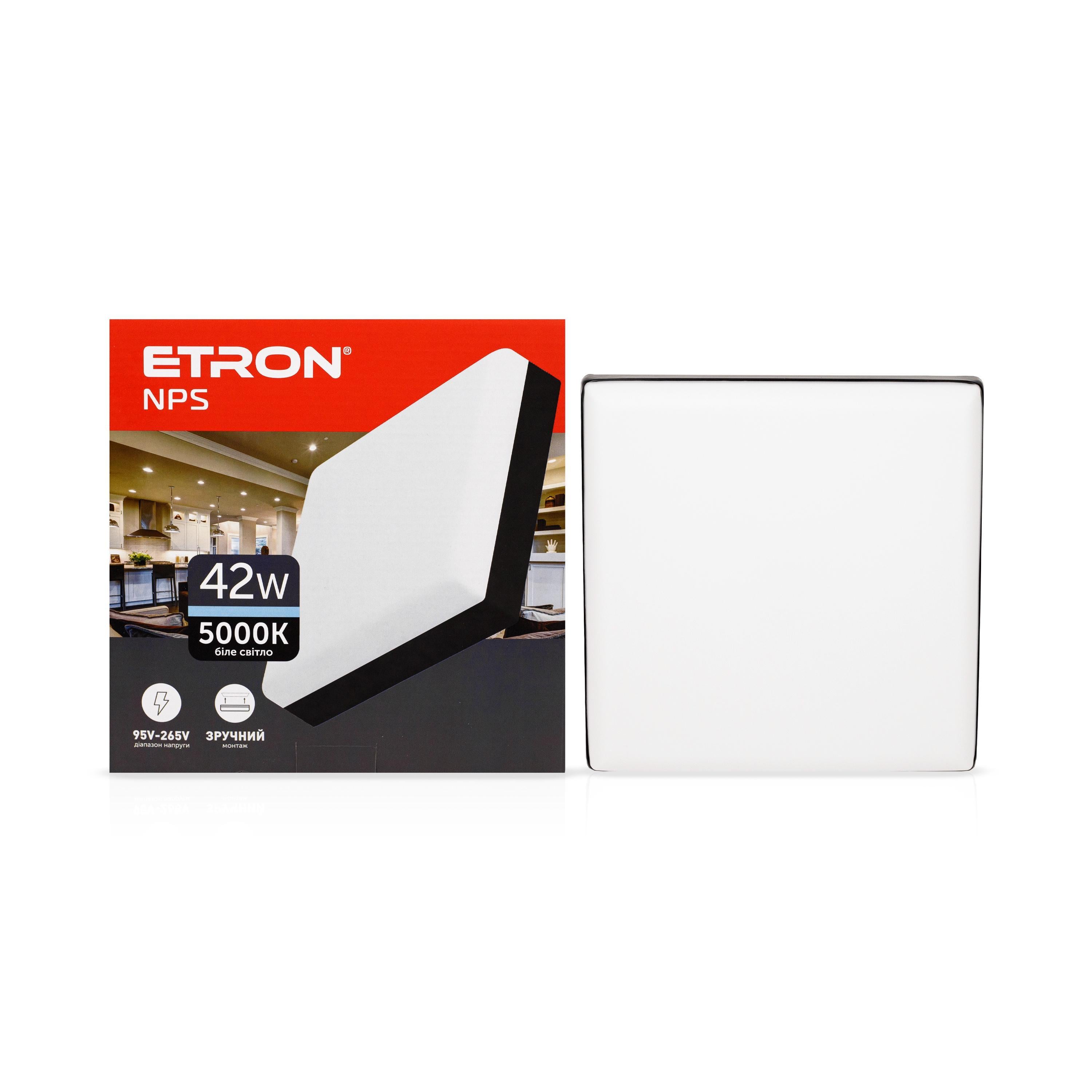 Светодиодный светильник ETRON 1-EMP-786 NPS 42W 5000К IP20 квадрат Черный
