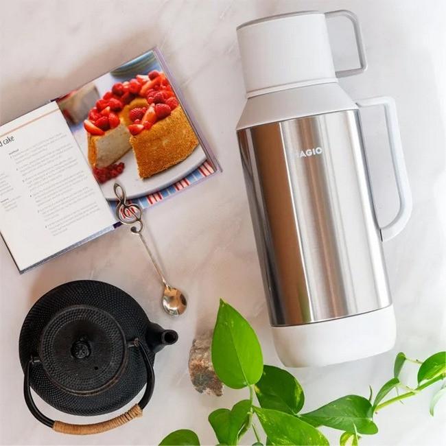 Термос со стеклянной колбой Magio MG-1052S 1,8 л White (iz15404) - фото 5