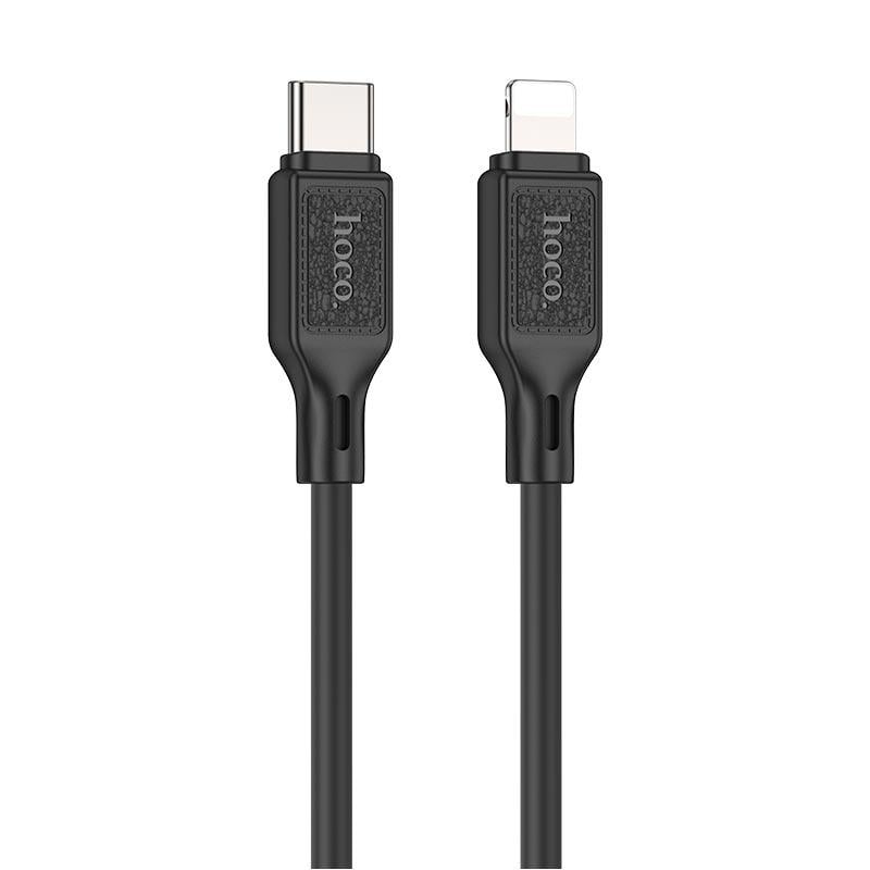 Кабель Hoco X90 Type-C to Lightning Cool Silicone PD Charging Data cable 1 м 20W 3A Black (11314880)