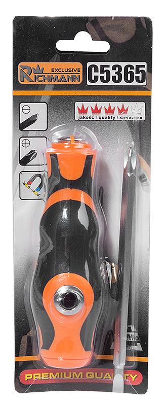 Викрутка двостороння переставна Richmann PH-2/плоска 6 мм (C5365) - фото 3 Викрутка двостороння переставна Richmann PH-2/плоска 6 мм (C5365) - фото 3