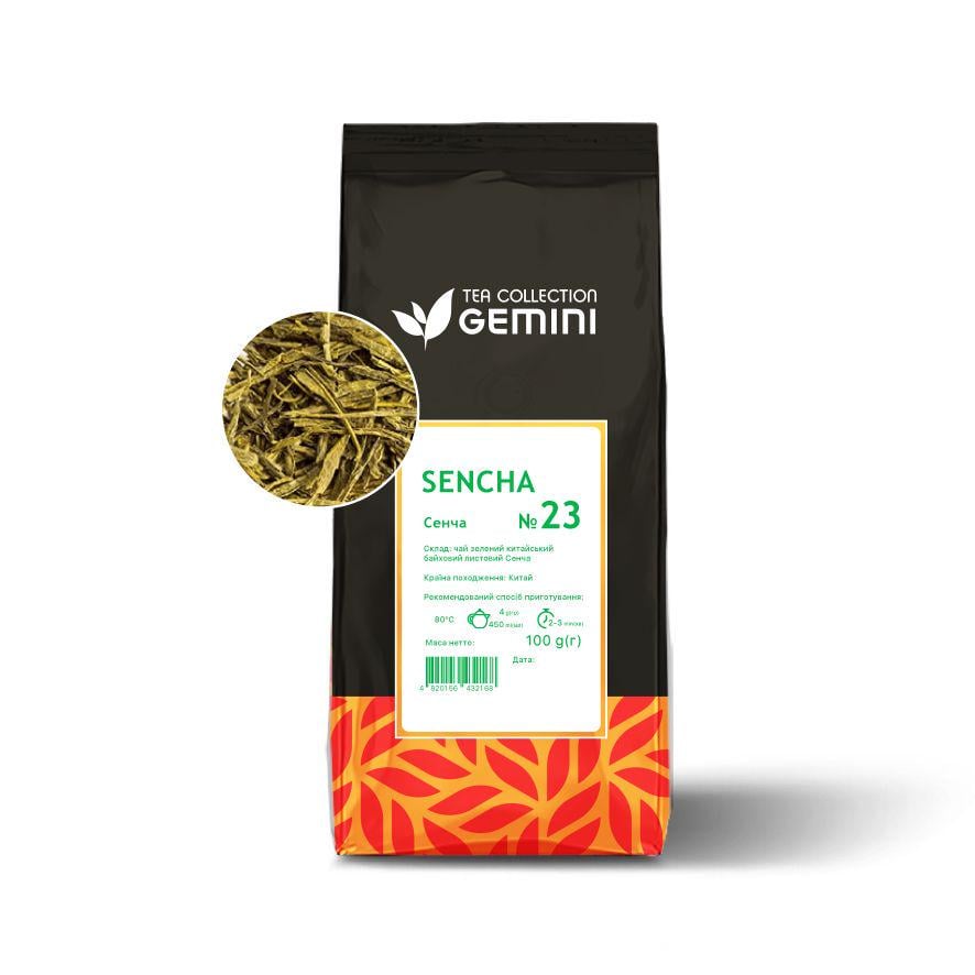 Чай листовий Gemini Sencha Сенча 100 г (494) - фото 1