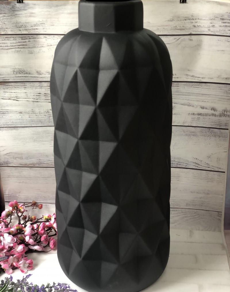 Ваза керамічна BonaDi Молі муар 65 см Black