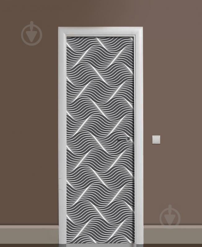 Наклейка на дверь Zatarga «Плавные формы» 650х2000 мм виниловая 3Д наклейка декор самоклеящаяся Наклейка на дверь Zatarga «Плавные формы» 650х2000 мм виниловая 3Д наклейка декор самоклеящаяся