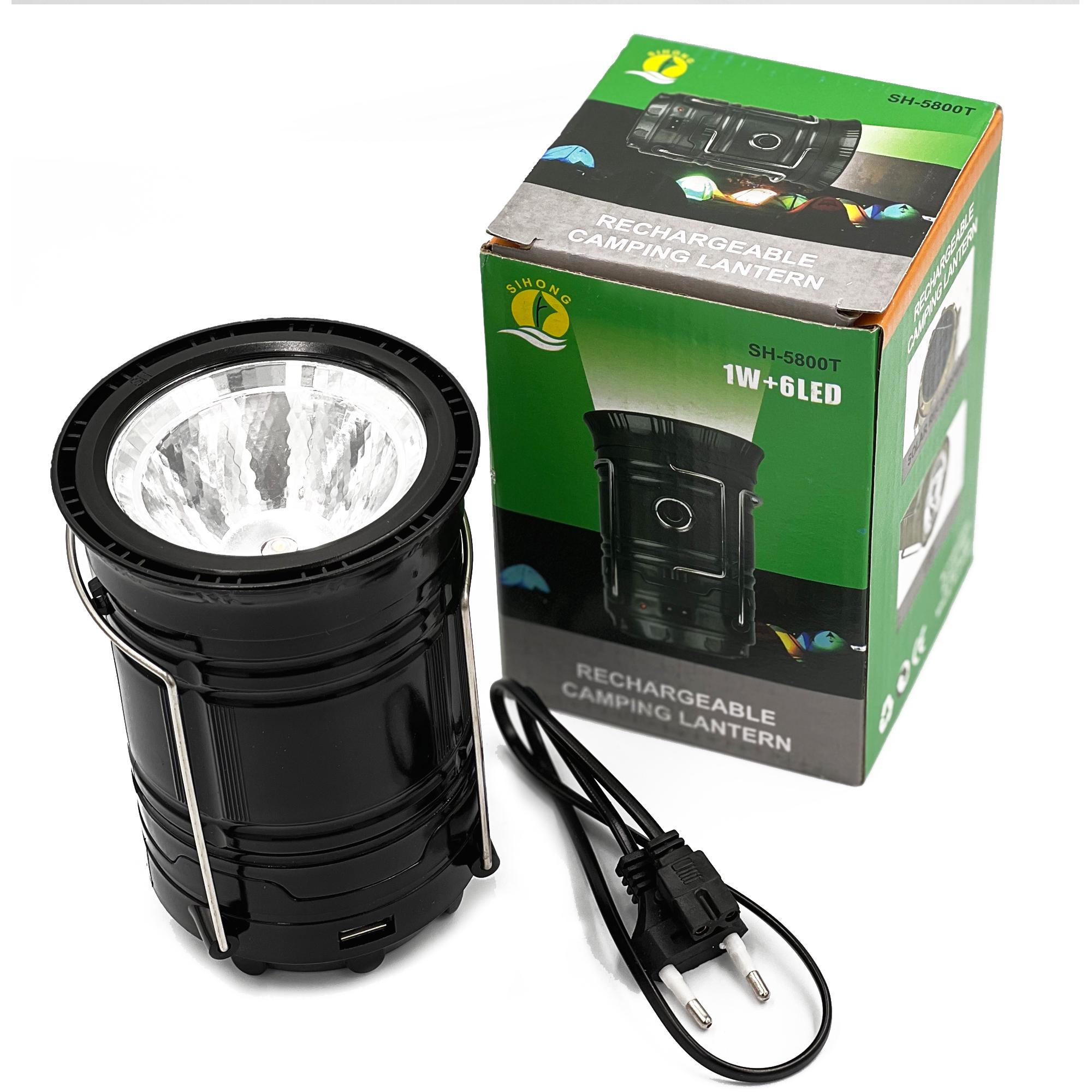 Складной кемпинговый фонарь Camping Lamp Solar Powerbank Черный - фото 11