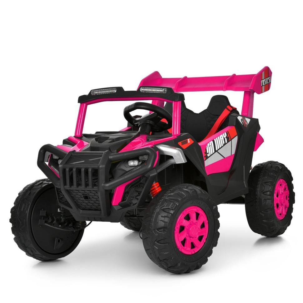 Детский электрический джип Bambi Racer 12V одноместный до 30 кг Малиновый (DE-169-E-941)
