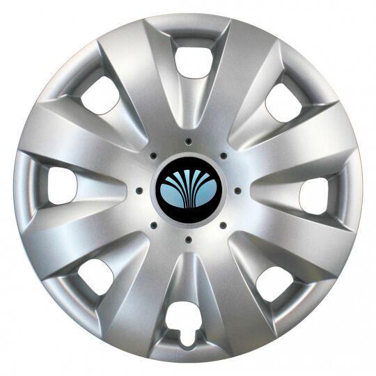 Ковпаки автомобільні SKS 321 R15 з логотипом Daewoo 4 шт. Сріблястий