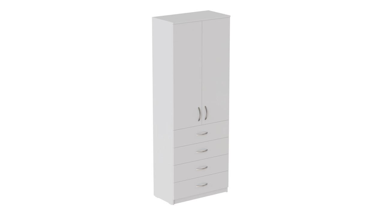 Шкаф Ferrum-decor Анжело на 3 полки с 2 дверями и 4 ящиками ДСП 16 мм 1900x700x380 мм Белый (FRD-105025)