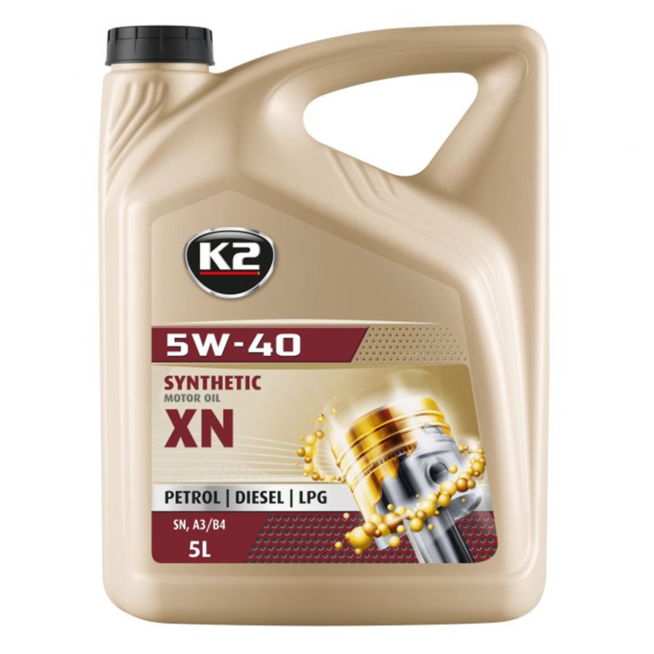 Мастило моторне K2 Synthetic Motor Oil SN XN 5W-40 5 л