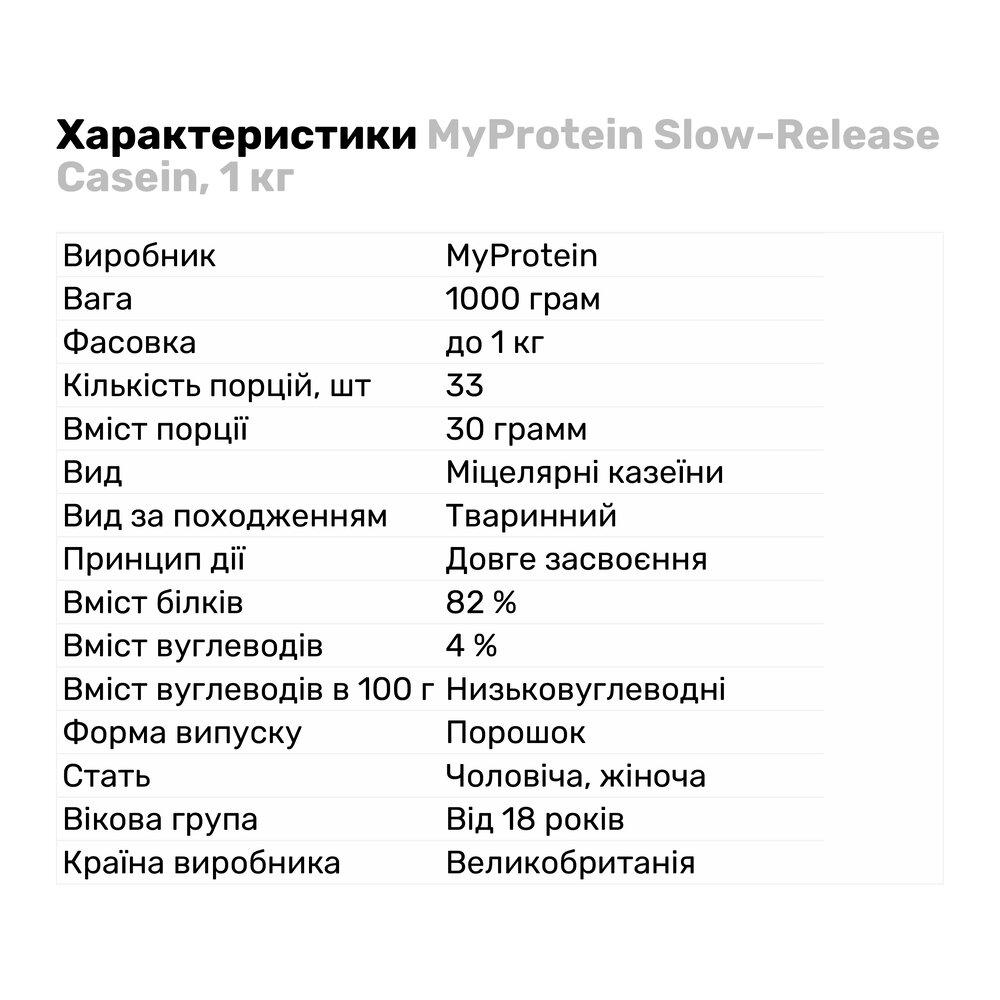 Протеїн MyProtein Slow-Release Casein 1 кг Натуральний (6277V10703) - фото 2