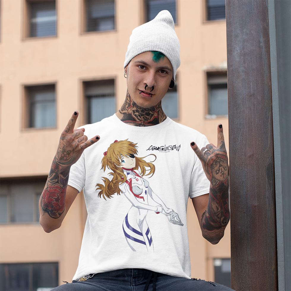 Футболка унисекс Evangelion Asuka Langle 3XL Белый (00000008306)