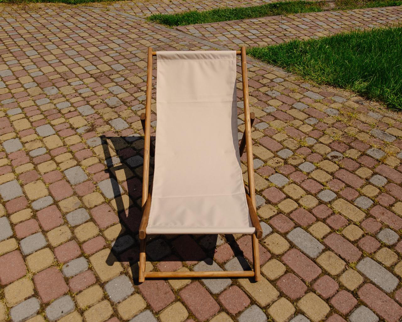 Шезлонг раскладной XRmaster тканевый Бежевый/Коричневый (0001777) - фото 3 Шезлонг раскладной XRmaster тканевый Бежевый/Коричневый (0001777) - фото 3