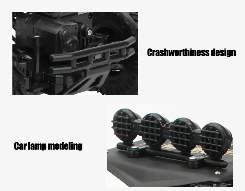 Игрушка Внедорожник полноприводный багги RC 1:12 2,4G 4WD с LED огнями Белый - фото 5