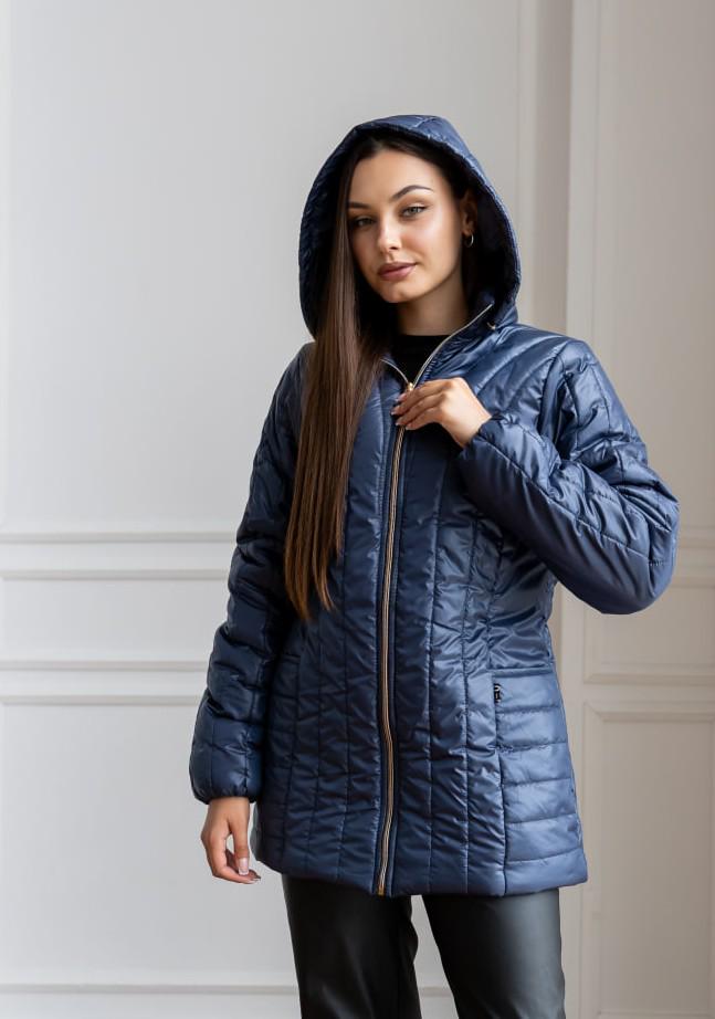 Куртка жіноча демісезонна San-A-Belle №8 р. 66 Синій (29438204)