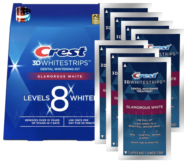 Смужки відбілюючі Crest Glamorous Whitestrips 7 пар смужок (000001)