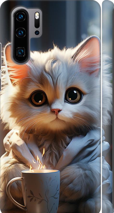 Чехол на Huawei P30 Pro White cat (5646m-1621-42517)